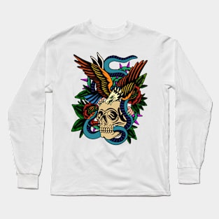 Eagel, Skull and Snake Long Sleeve T-Shirt